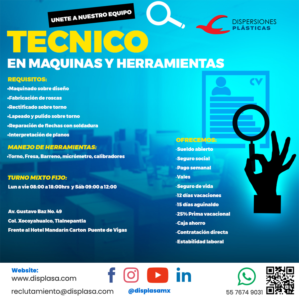 Vacante Operativa - Dispersiones Plásticas